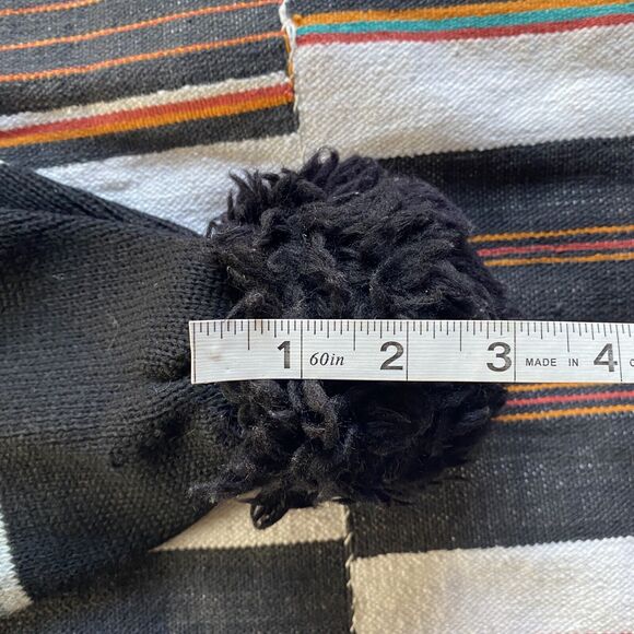 Vintage Smiley Wool Beanie. Black. XS/S. 80’s. Winter. Kids or Small Headed. USA - Picture 8 of 9